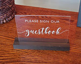 Sign, Please sign our guestbook